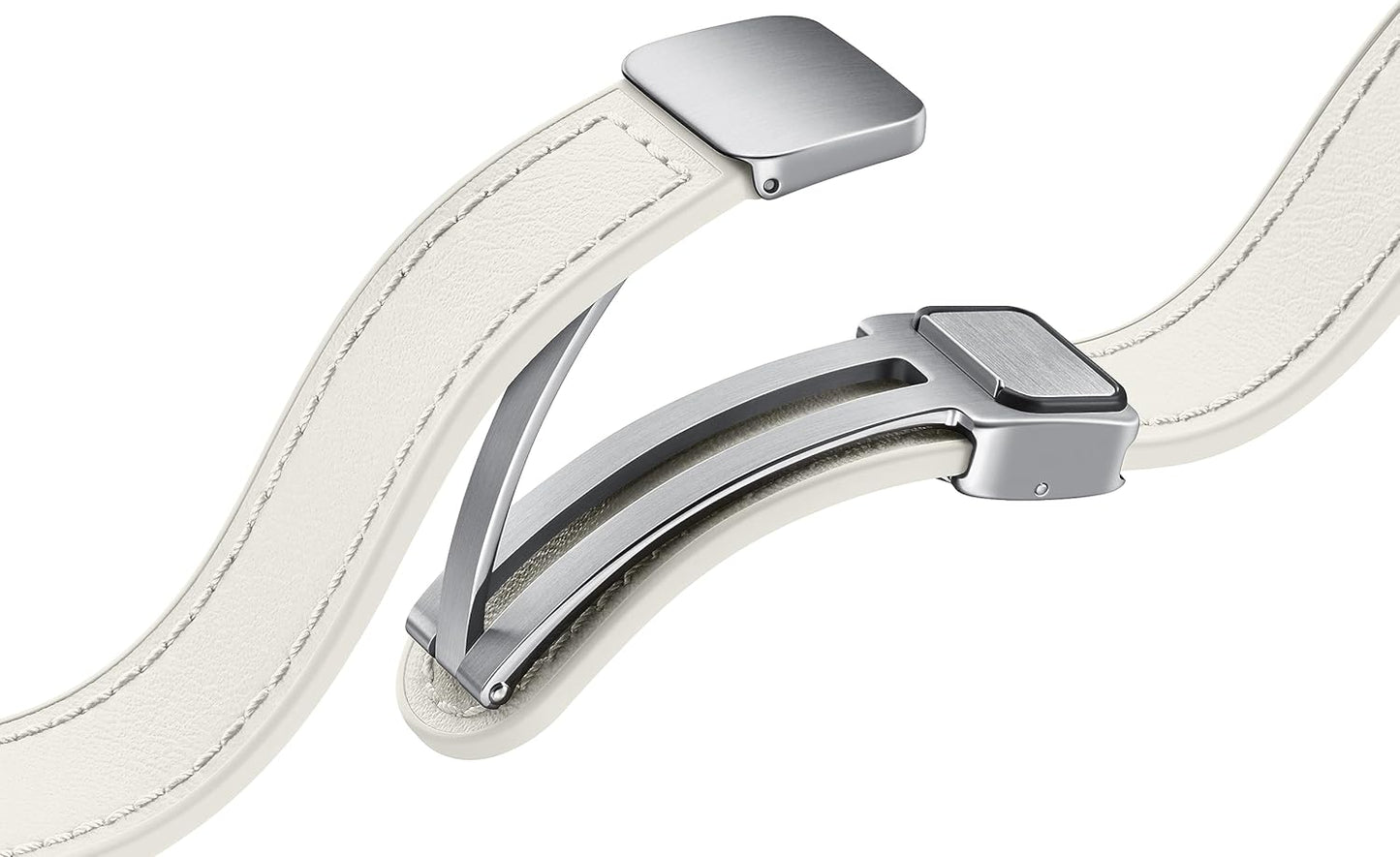 d-buckle hybrid eco-leather band one click