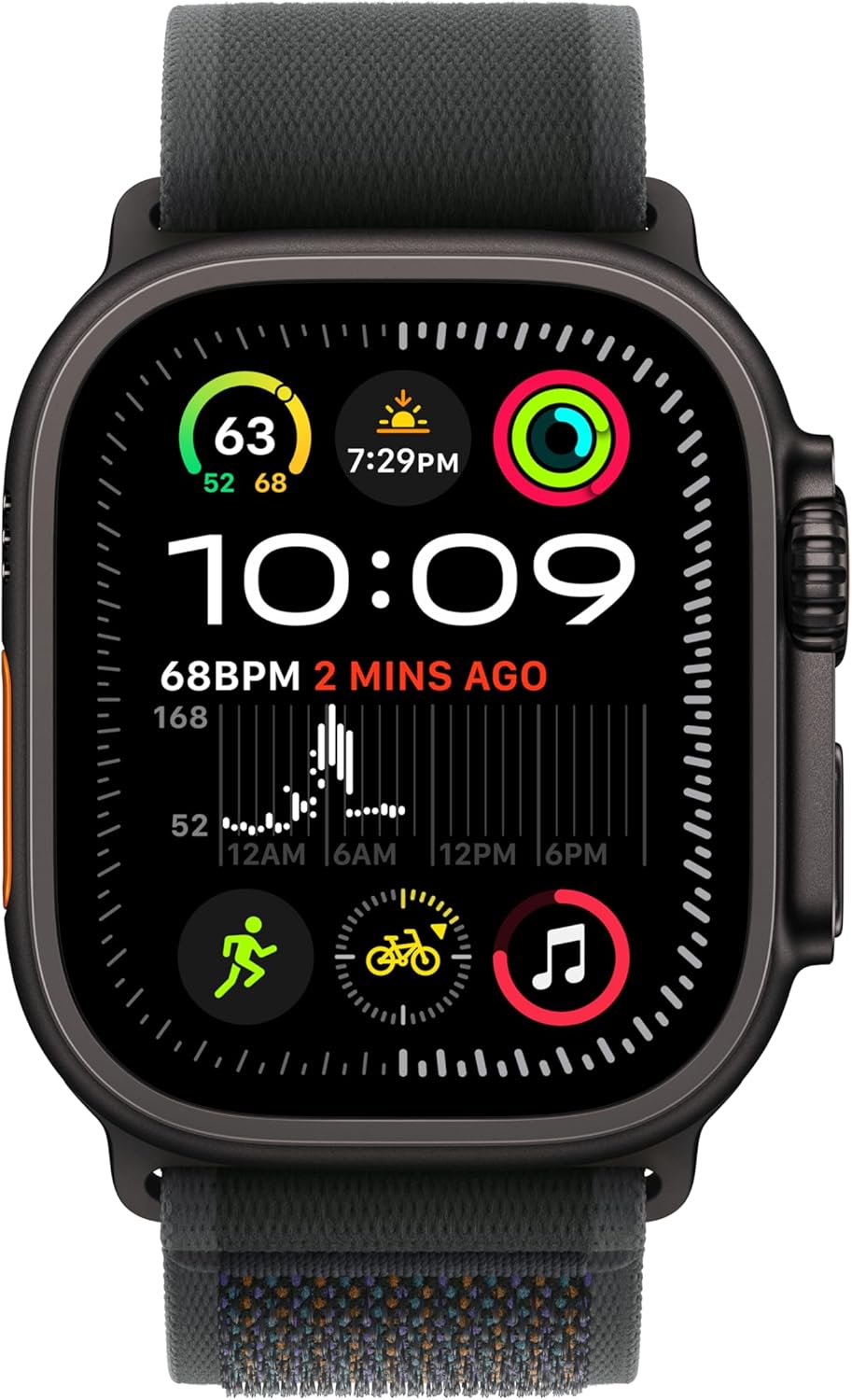 Apple watch ultra 2 49mm black titanium black trail