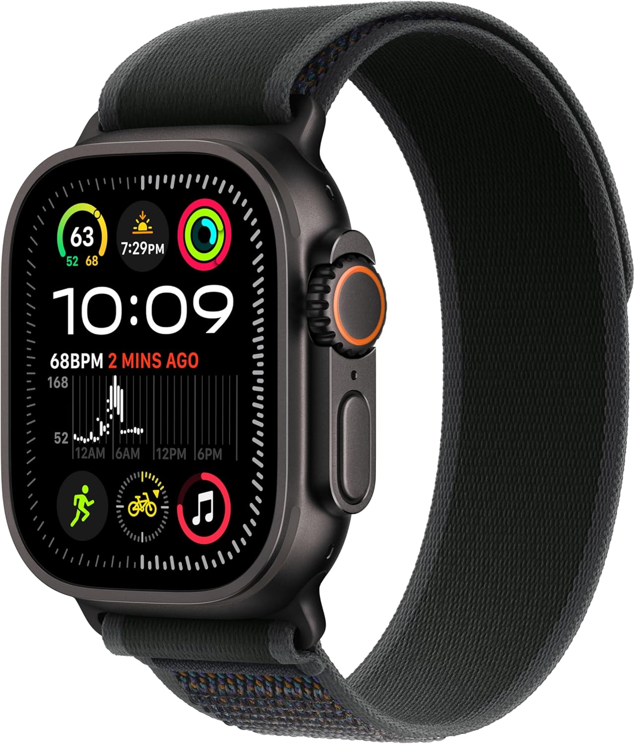 Apple watch ultra 2 49mm black titanium black trail